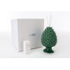 profumatore pigna porcellana verde 9,5xh.14,5 cm c/astuccio