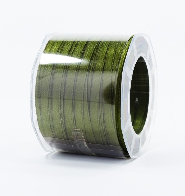 Furlanis nastro di raso verde oliva colore 39 mm.6 Mt.100