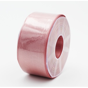 Furlanis nastro di raso rosa antico scuro colore 37 mm. 48 Mt. 25