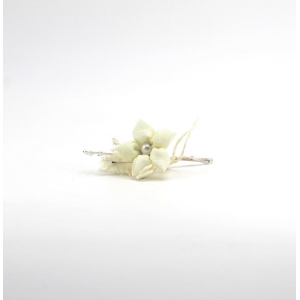 Applicazione fiore con perla centrale Pz. 12