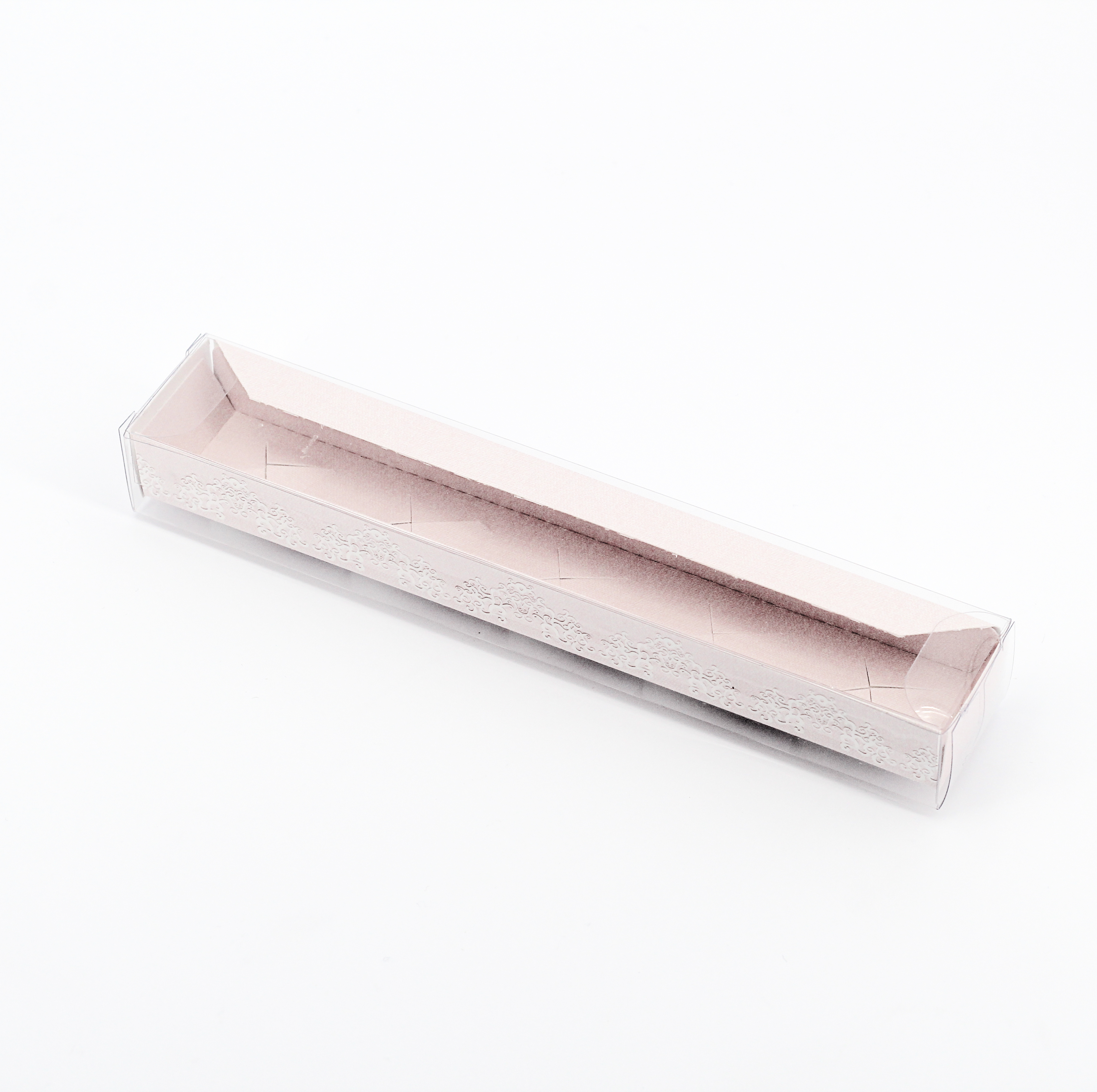 Scatolo trasparente per 5 confetti rosa Pz. 10