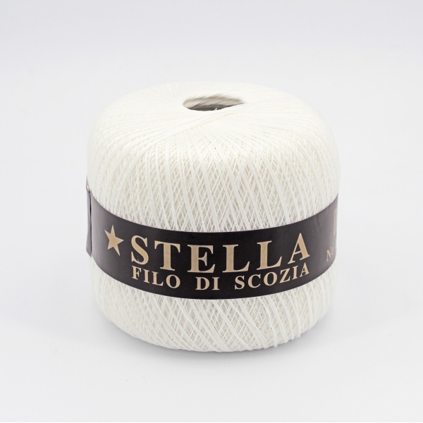Silke by Arvier Filo di scozia stella colore 01 Bianco misura 8/5 grammi 100 Pz. 10