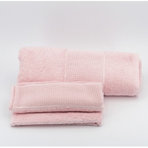 Set asciugamani da bagno rosa Pz. 1