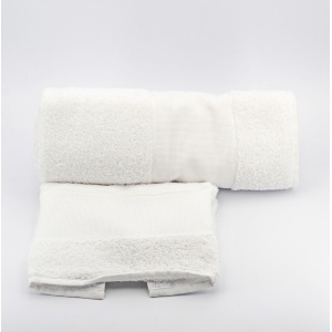 Set asciugamani da bagno bianco Pz. 1
