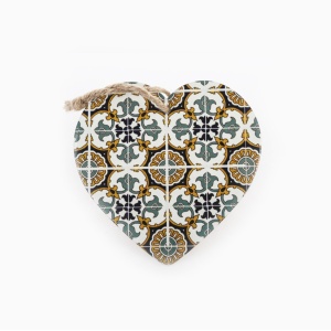 Bomboniera mattonella cuore decorazione barocco Pz. 1
