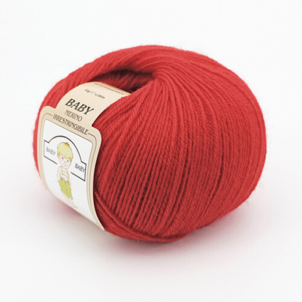 Silke by Arvier Lana vergine baby colore 570 Rosso grammi 50 Pz. 10