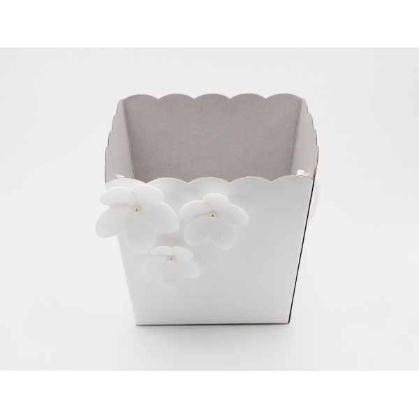 Scatolo vaso contenitore white confezioni da pz. 10